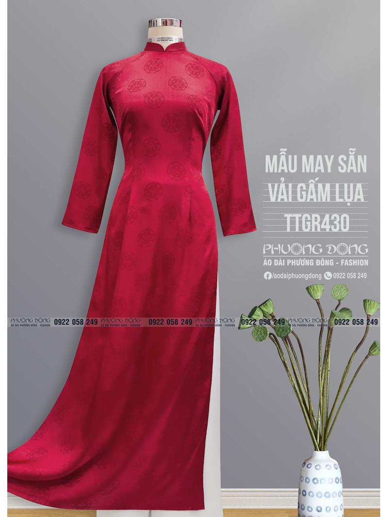 Áo Dài Truyền Thống Gấm Lụa TTGR430